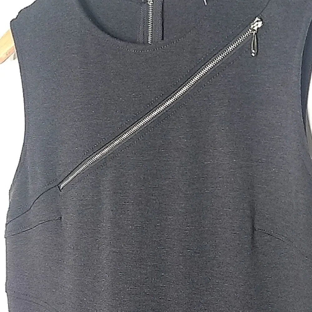 Sharagano Studio Charcoal Grey Fine Knit Shift Dress Size 10